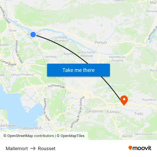 Mallemort to Rousset map
