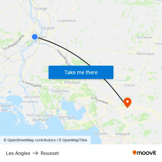 Les Angles to Rousset map