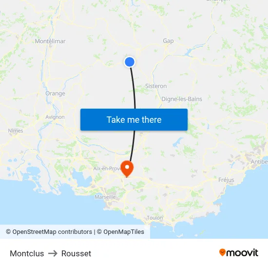 Montclus to Rousset map