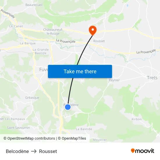 Belcodène to Rousset map