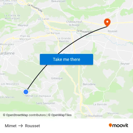 Mimet to Rousset map