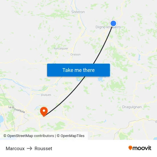 Marcoux to Rousset map