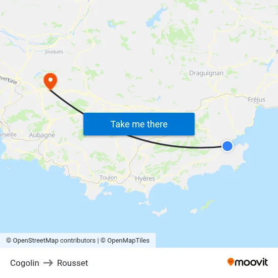 Cogolin to Rousset map