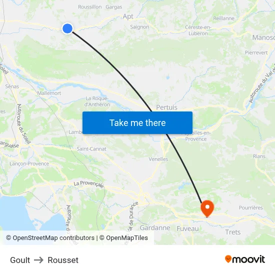Goult to Rousset map