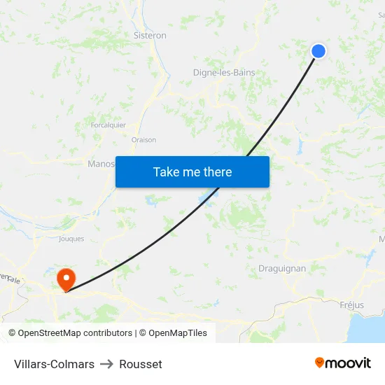 Villars-Colmars to Rousset map