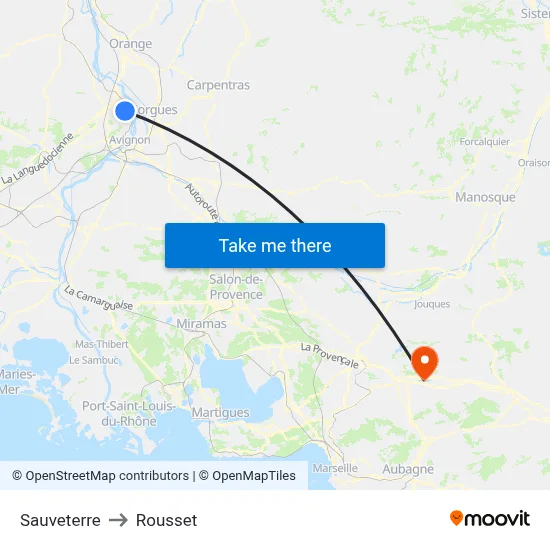 Sauveterre to Rousset map