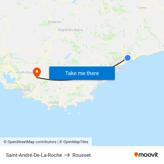 Saint-André-De-La-Roche to Rousset map