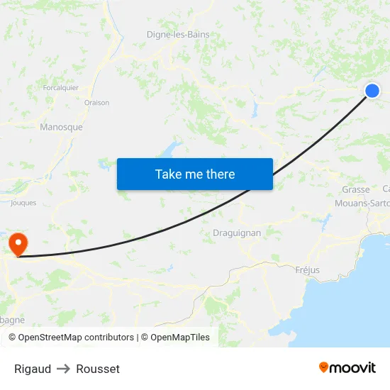 Rigaud to Rousset map