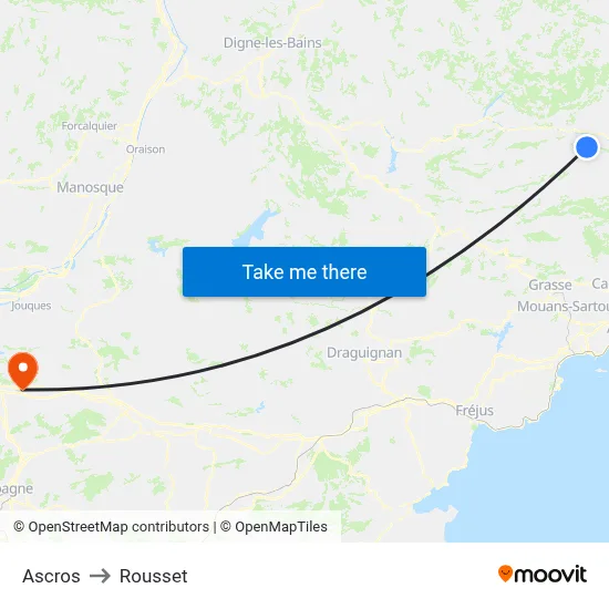 Ascros to Rousset map