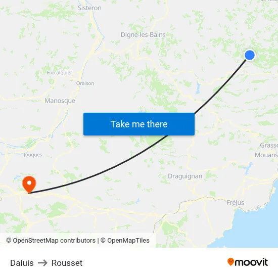 Daluis to Rousset map