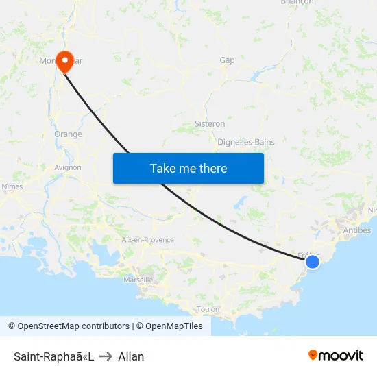 Saint-Raphaã«L to Allan map
