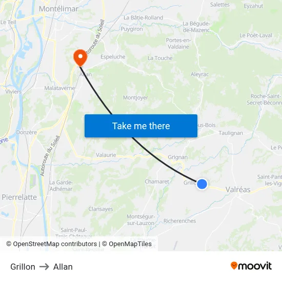 Grillon to Allan map
