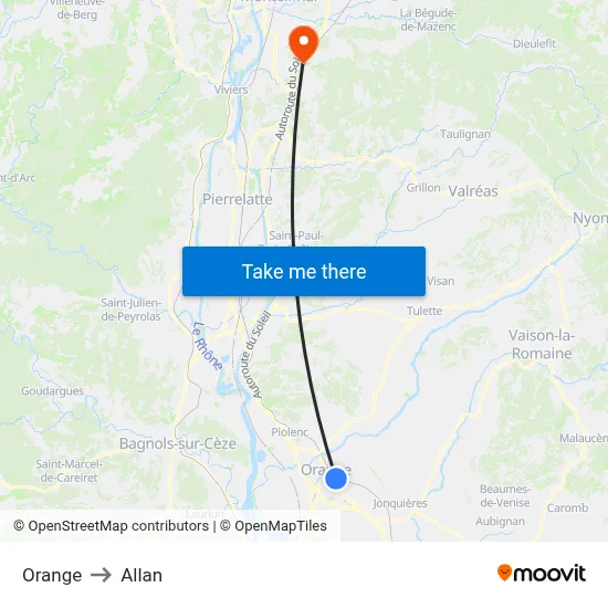 Orange to Allan map
