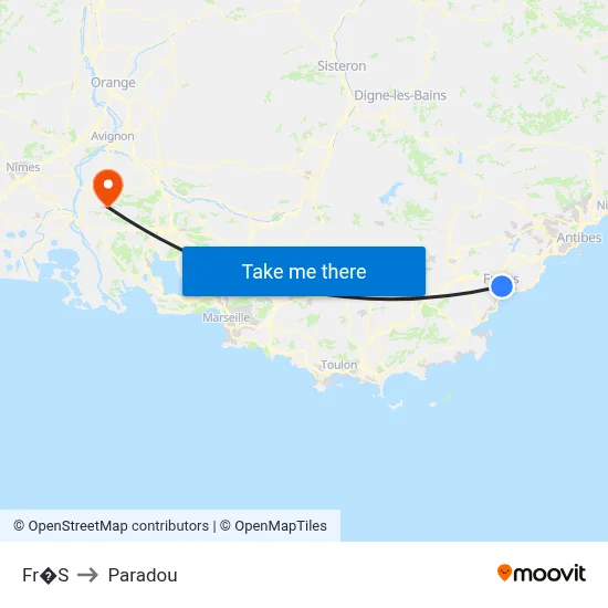 Fr�S to Paradou map