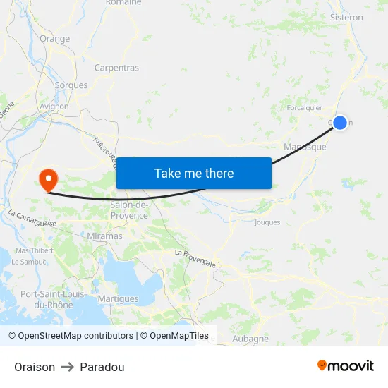Oraison to Paradou map
