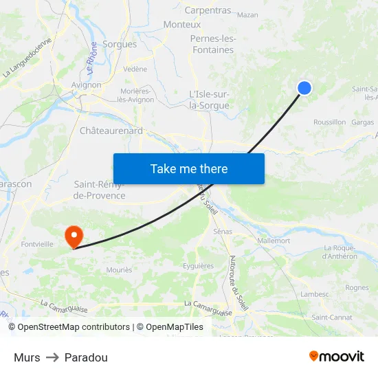 Murs to Paradou map