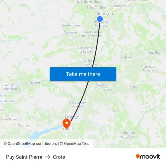 Puy-Saint-Pierre to Crots map