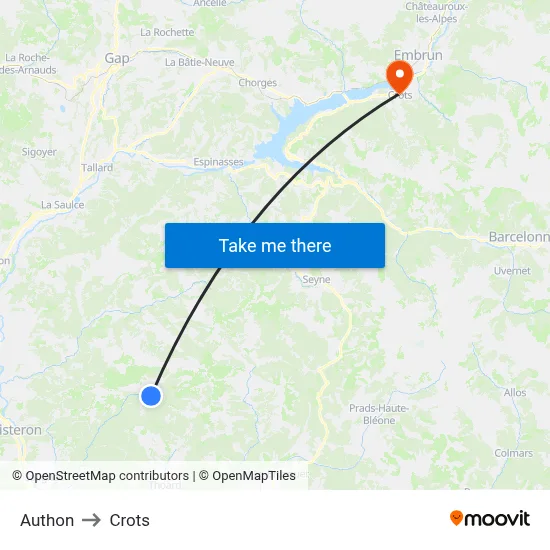 Authon to Crots map