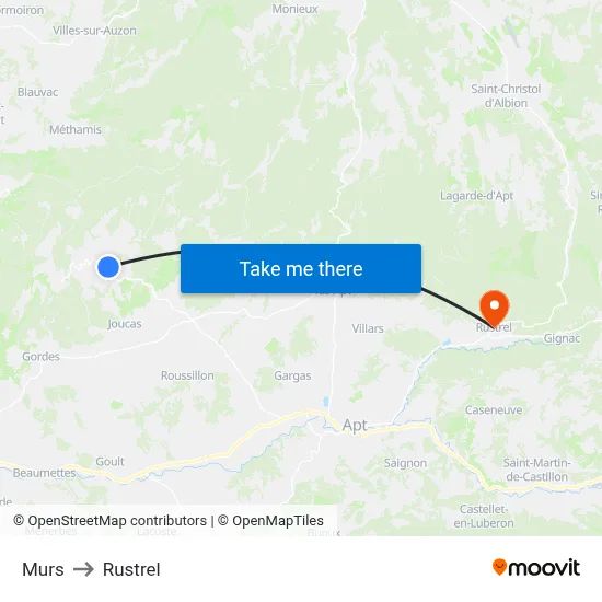 Murs to Rustrel map