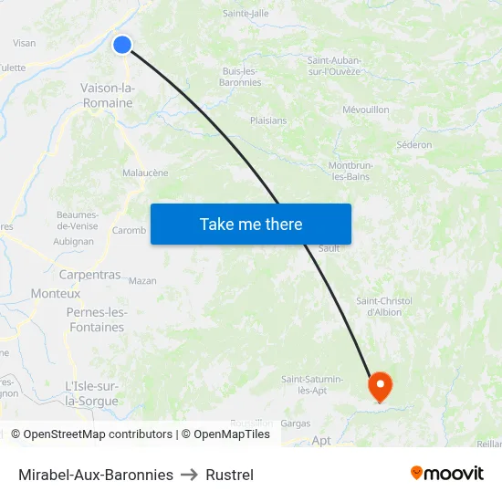 Mirabel-Aux-Baronnies to Rustrel map