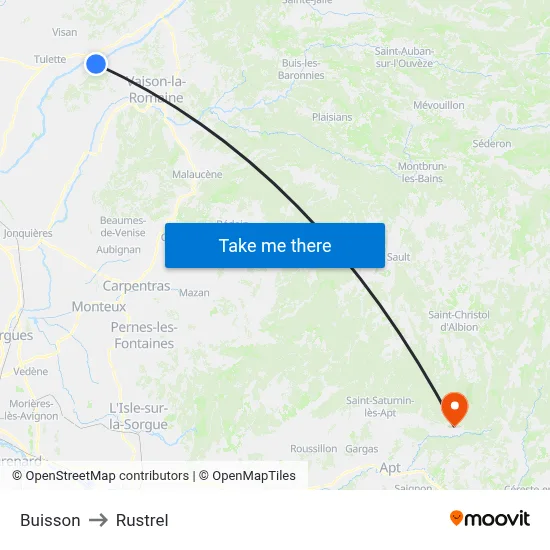 Buisson to Rustrel map