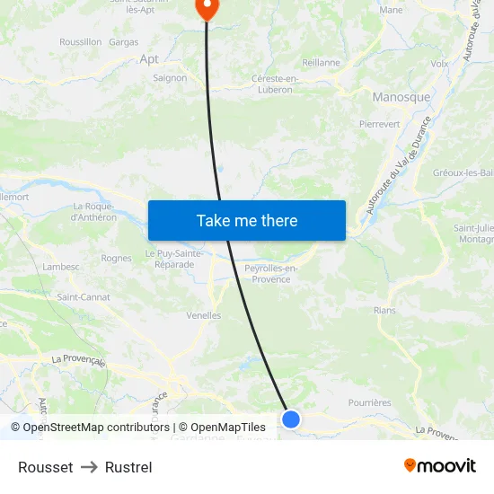Rousset to Rustrel map