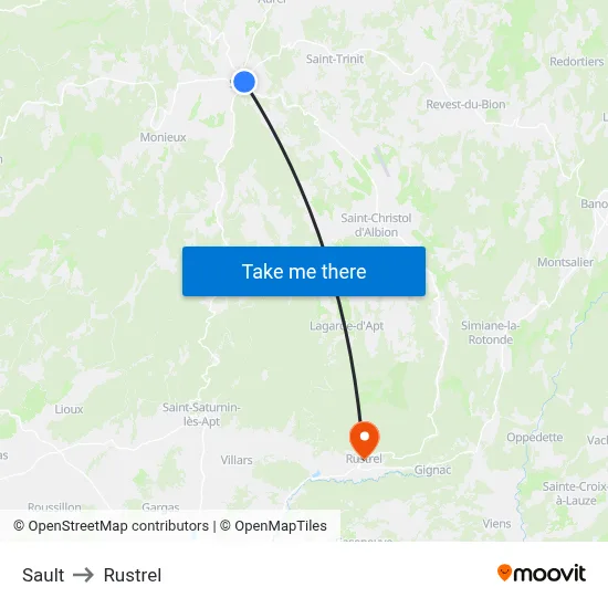 Sault to Rustrel map