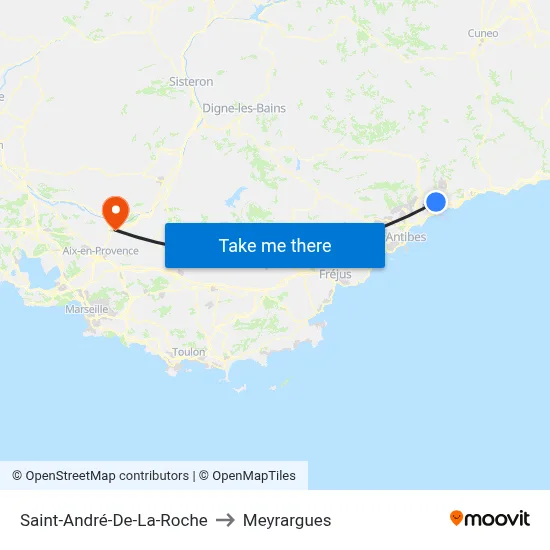 Saint-André-De-La-Roche to Meyrargues map