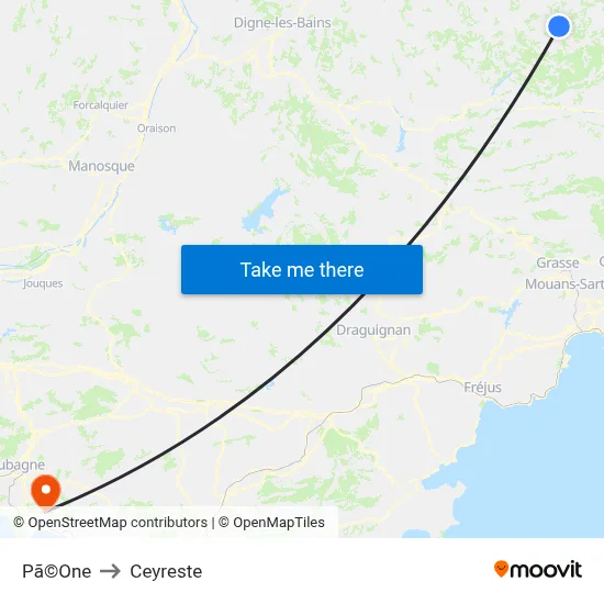 Pã©One to Ceyreste map