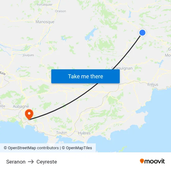 Seranon to Ceyreste map