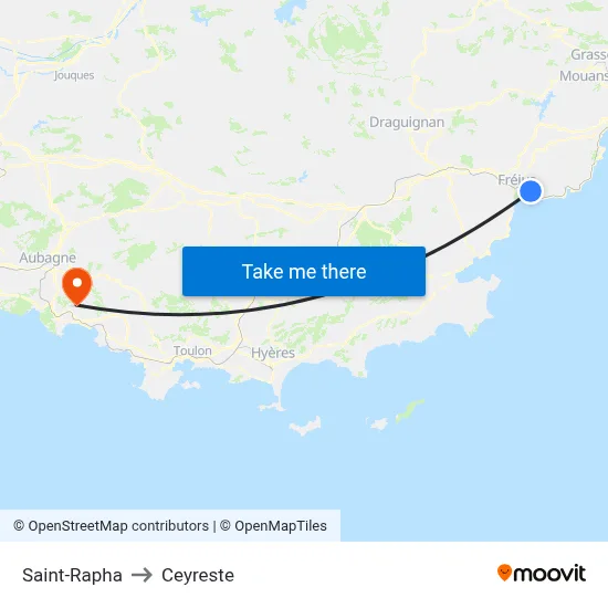 Saint-Rapha to Ceyreste map