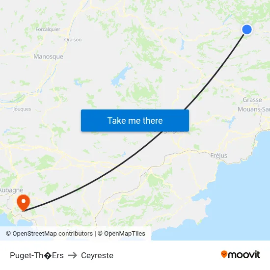 Puget-Th�Ers to Ceyreste map