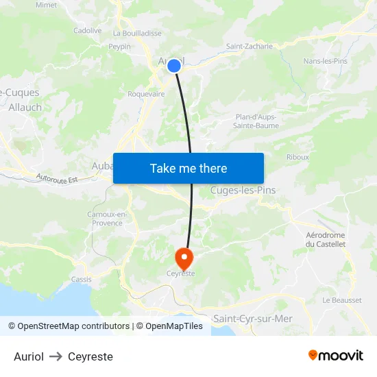 Auriol to Ceyreste map
