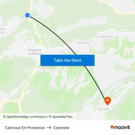 Carnoux-En-Provence to Ceyreste map