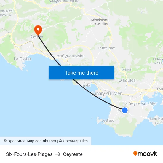 Six-Fours-Les-Plages to Ceyreste map