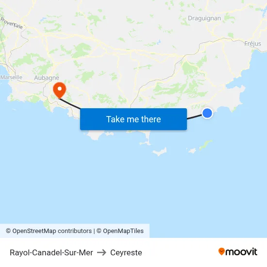 Rayol-Canadel-Sur-Mer to Ceyreste map
