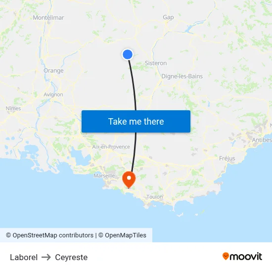 Laborel to Ceyreste map