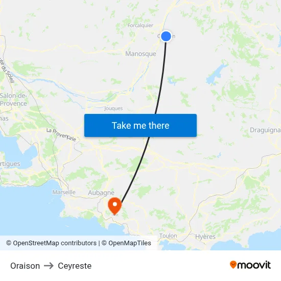 Oraison to Ceyreste map