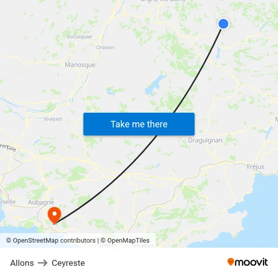 Allons to Ceyreste map