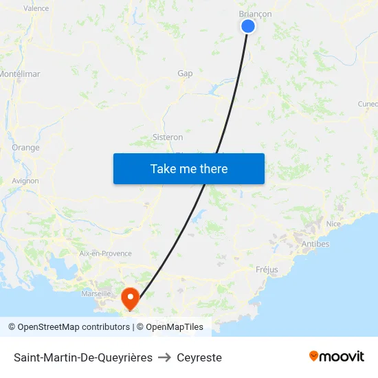 Saint-Martin-De-Queyrières to Ceyreste map