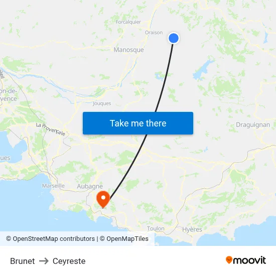 Brunet to Ceyreste map
