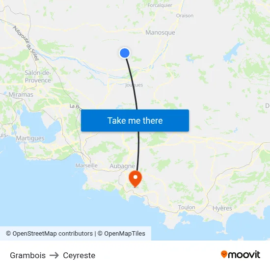 Grambois to Ceyreste map