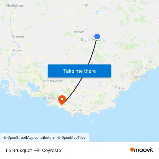 Le Brusquet to Ceyreste map