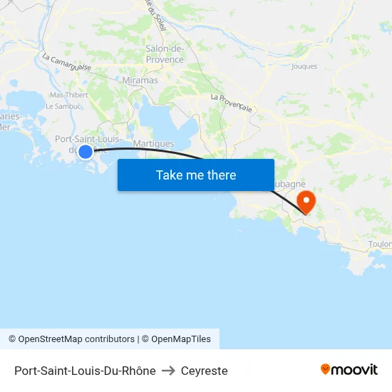 Port-Saint-Louis-Du-Rhône to Ceyreste map