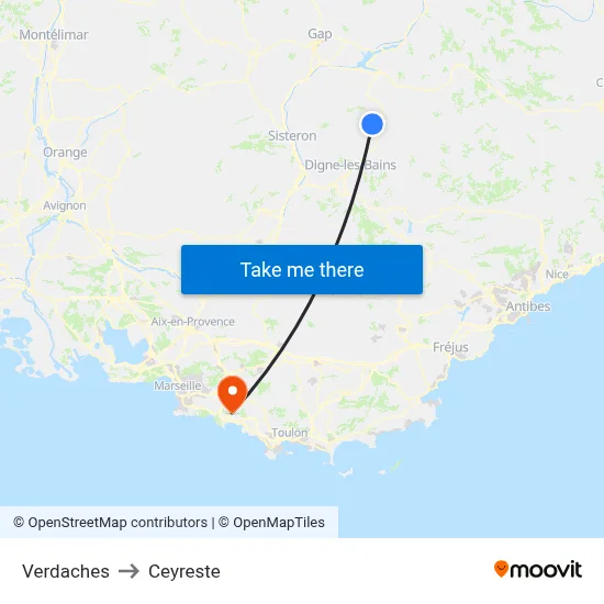 Verdaches to Ceyreste map
