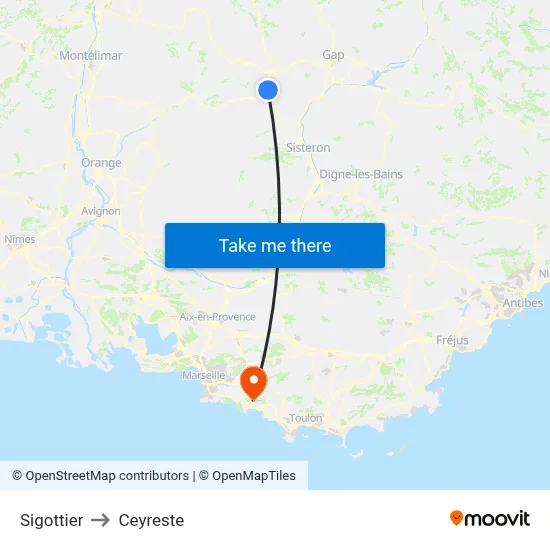 Sigottier to Ceyreste map