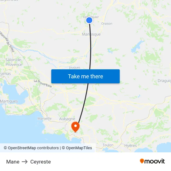 Mane to Ceyreste map