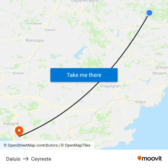 Daluis to Ceyreste map