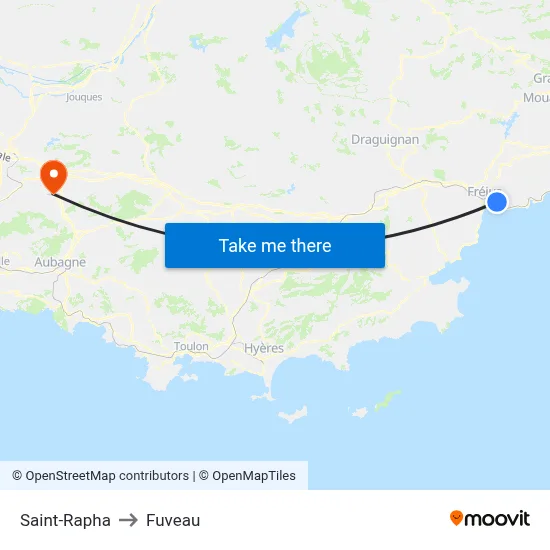 Saint-Rapha to Fuveau map