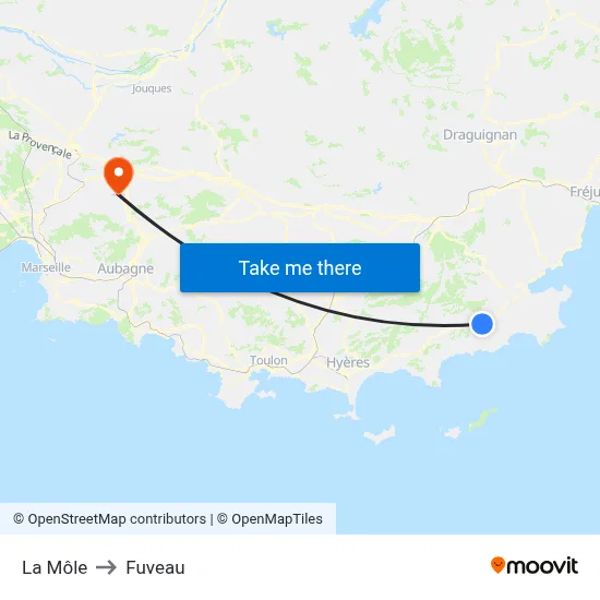 La Môle to Fuveau map